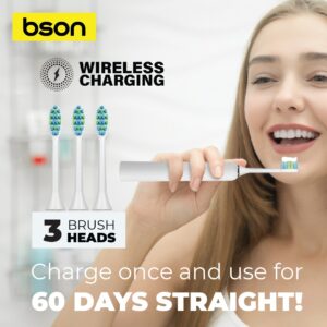 Wireless Sonic Toothbrush – 10X Better Whitening with 15 Modes & 60-Day Battery