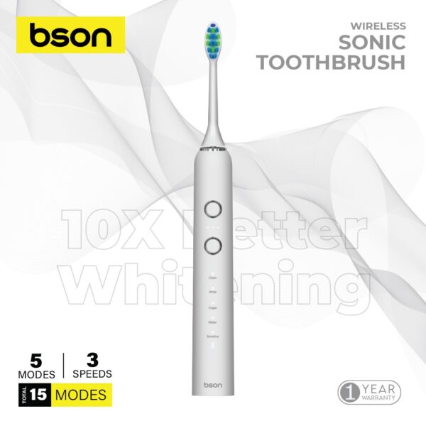 Wireless Sonic Toothbrush – 10X Better Whitening with 15 Modes & 60-Day Battery - Image 2