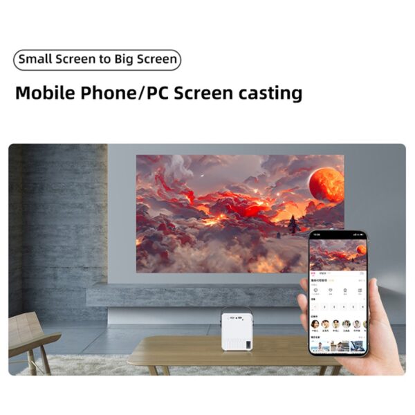 Lumafull HD Pro Projector – 230 ANSI Lumens, 50-120" Screen, Android TV & 360° Portability - Image 2