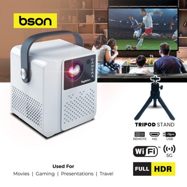 Lumafull HD Pro Projector – 230 ANSI Lumens, 50-120" Screen, Android TV & 360° Portability - Image 3