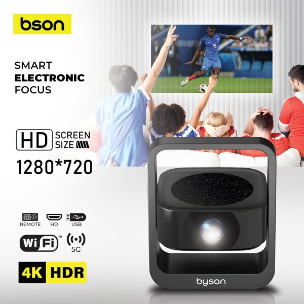 Aurora Home Projector – 4K HDR Android 13 Projector with 360° Rotation & 150" Screen - Image 4
