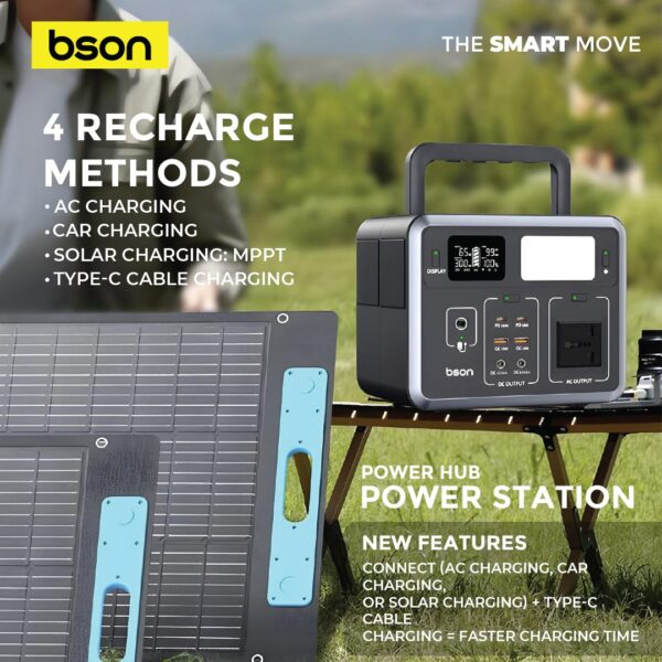 Bson Power Hub Station – 4-in-1 Portable Power with 90,000mAh/300W Output - Image 3